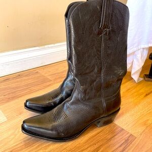 Charlie horse leather black boots 8 1/2 EE